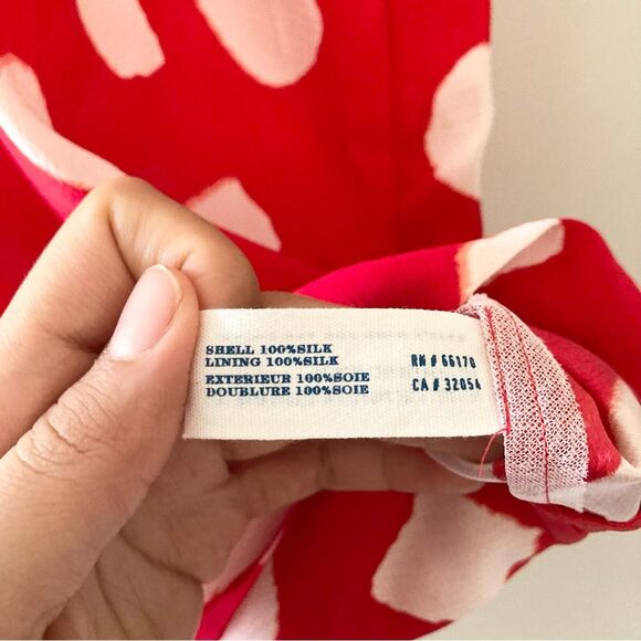 Leifsdottir Size 4 Shibori Red Cold Shoulder Dress - Picture 7 of 7